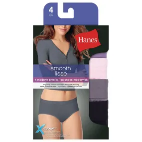 Hanes Ladies Smooth Modern Briefs - 4 pack