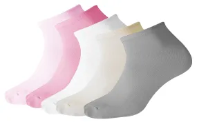 Hanes Women's Lightweight Stretchable Value 5 pack Socks (Pastel, Size 5-9)