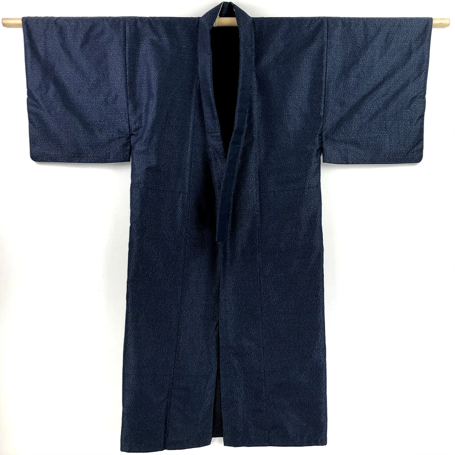 Vintage Japanese Kimono Pure Silk Fully Lined Blue Long Kimono